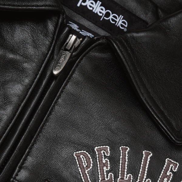 Pelle Pelle Logo World Famous Soda Club Full Black Leather Jacket - Image 5