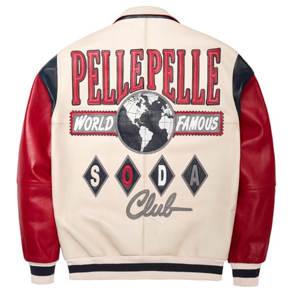 Pelle Pelle World Famous Soda Club Cream Red Leather Jacket - Image 2