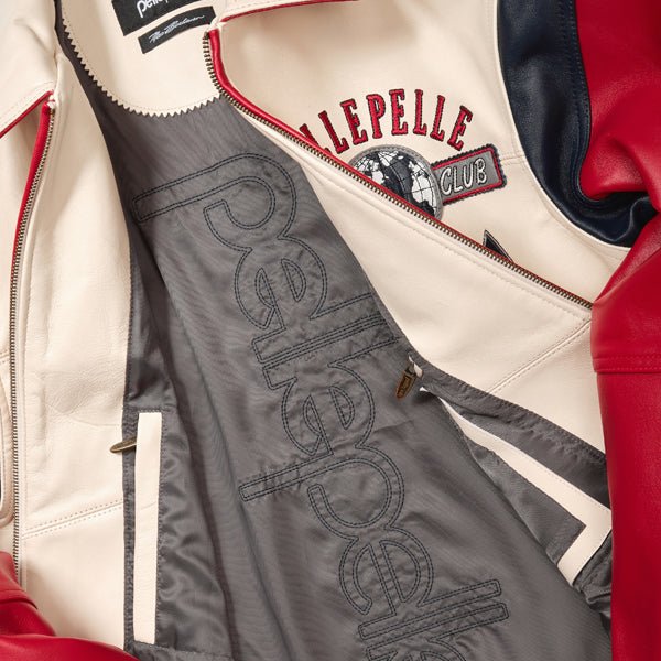Pelle Pelle World Famous Soda Club Cream Red Leather Jacket - Image 4