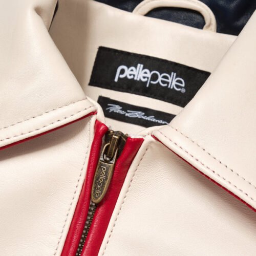Pelle Pelle World Famous Soda Club Cream Red Leather Jacket - Image 5