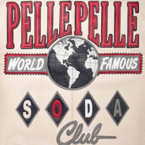 Pelle Pelle World Famous Soda Club Cream Red Leather Jacket - Image 6