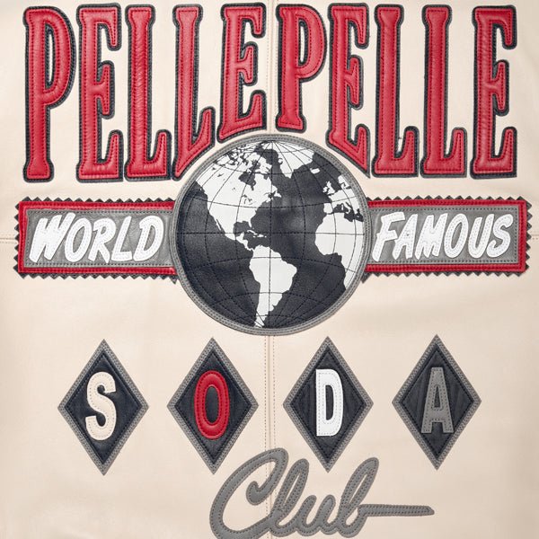 Pelle Pelle World Famous Soda Club Cream Red Leather Jacket - Image 6