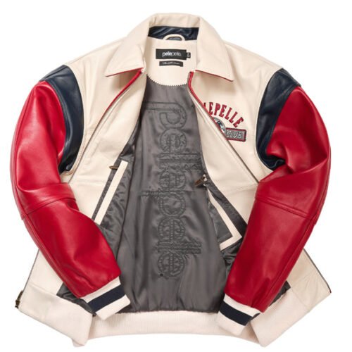 Pelle Pelle World Famous Soda Club Cream Red Leather Jacket - Image 3