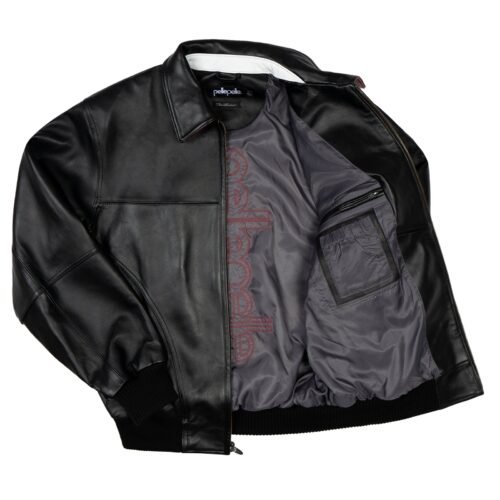 Pelle Pelle Logo World Famous Soda Club Black Leather Jacket - Image 3