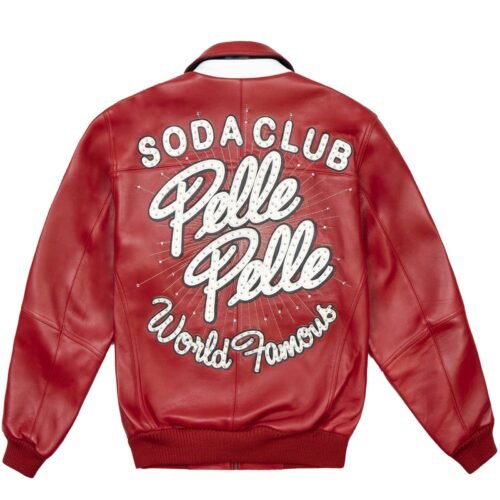 Alternative view of Pelle Pelle World Famous Soda Club Red Leather Jacket
