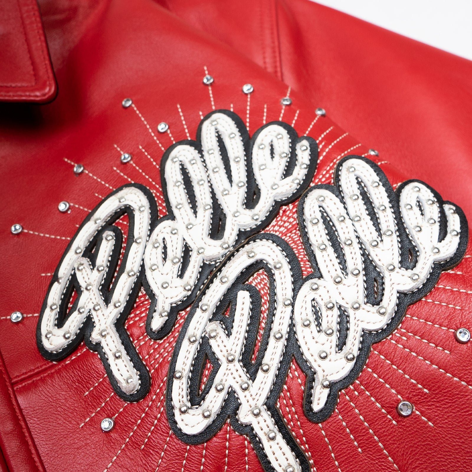 Pelle Pelle World Famous Soda Club Red Leather Jacket - Image 3