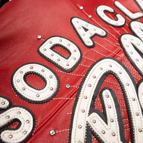 Pelle Pelle World Famous Soda Club Red Leather Jacket - Image 4