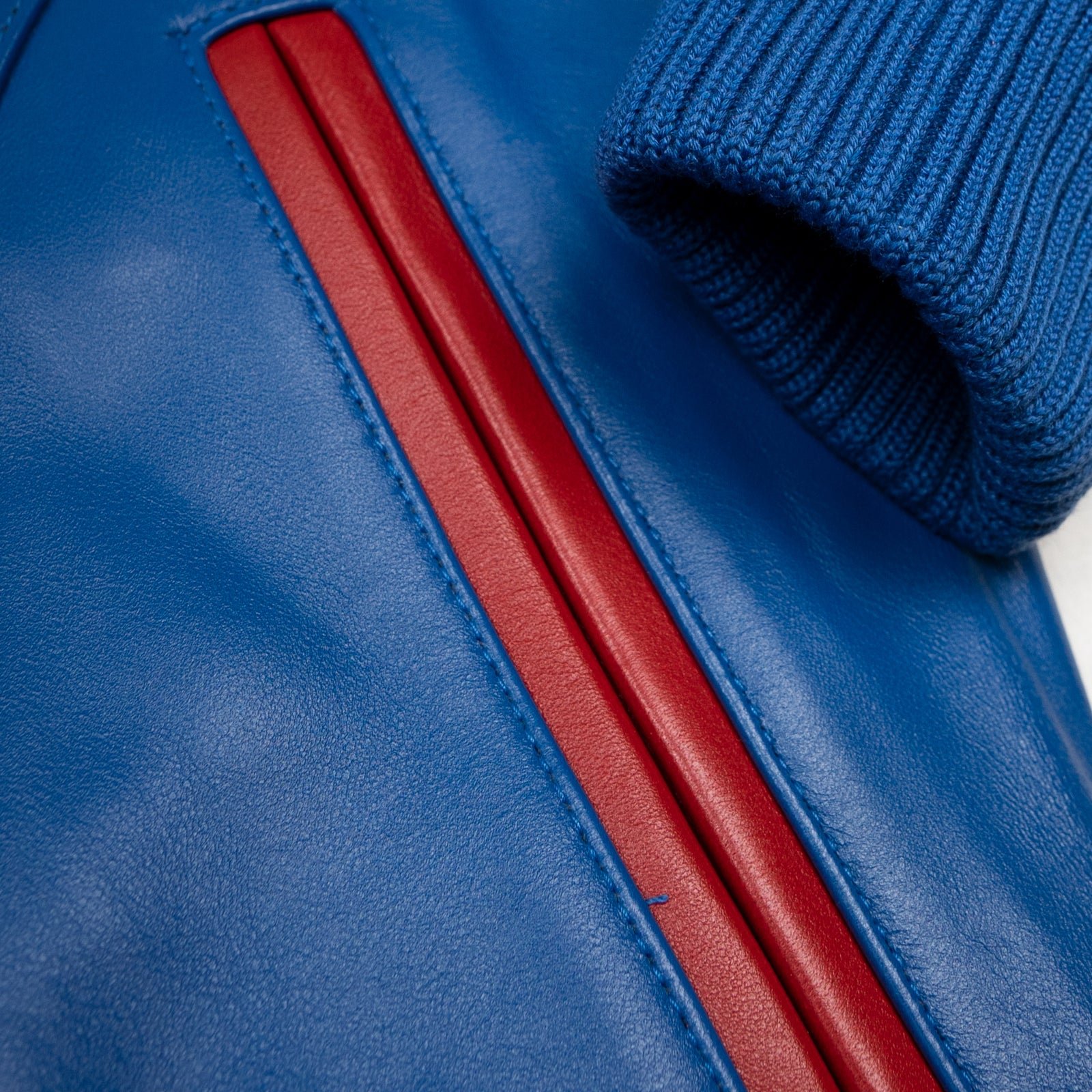 Pelle Pelle World Famous Soda Club Royal Blue Leather Varsity Jacket - Image 5