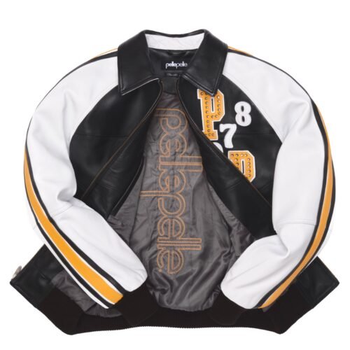 Pelle Pelle Soda Club Tiger Black & White Leather Jacket - Image 3