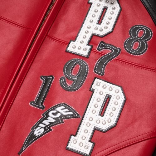 Pelle Pelle Soda Club Tiger Red & Black Leather Jacket