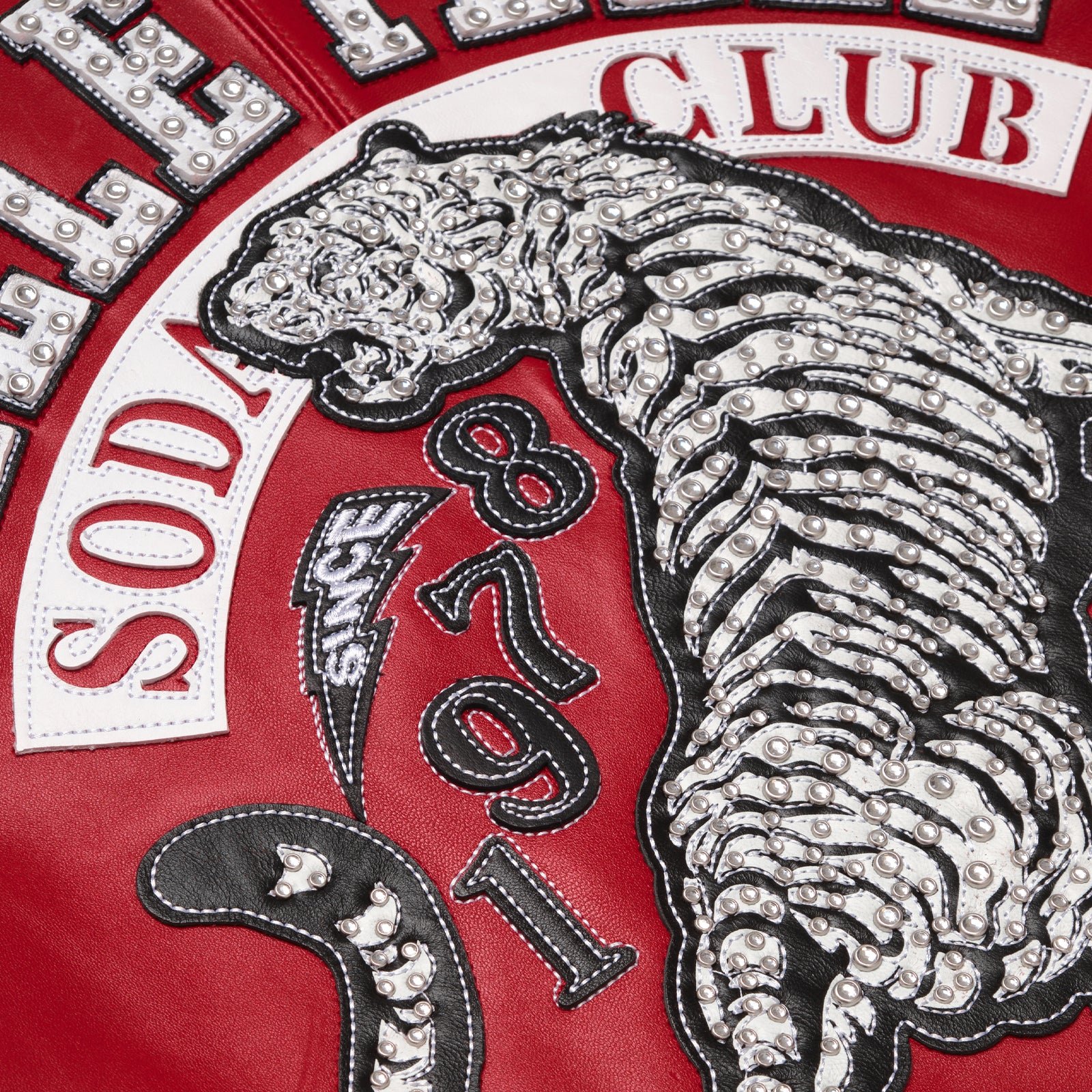 Pelle Pelle Soda Club Tiger Red & Black Leather Jacket