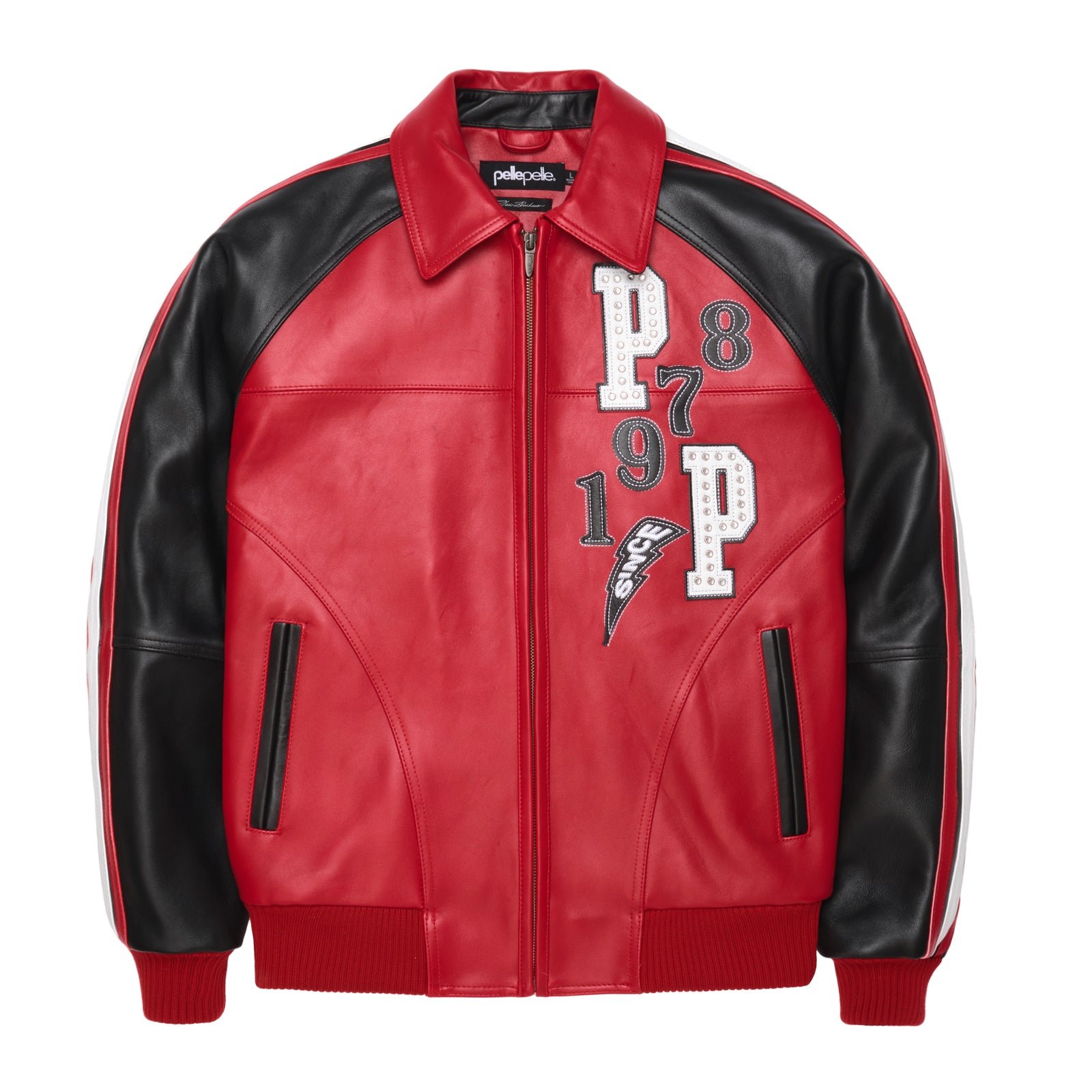 Pelle Pelle Soda Club Tiger Red & Black Leather Jacket