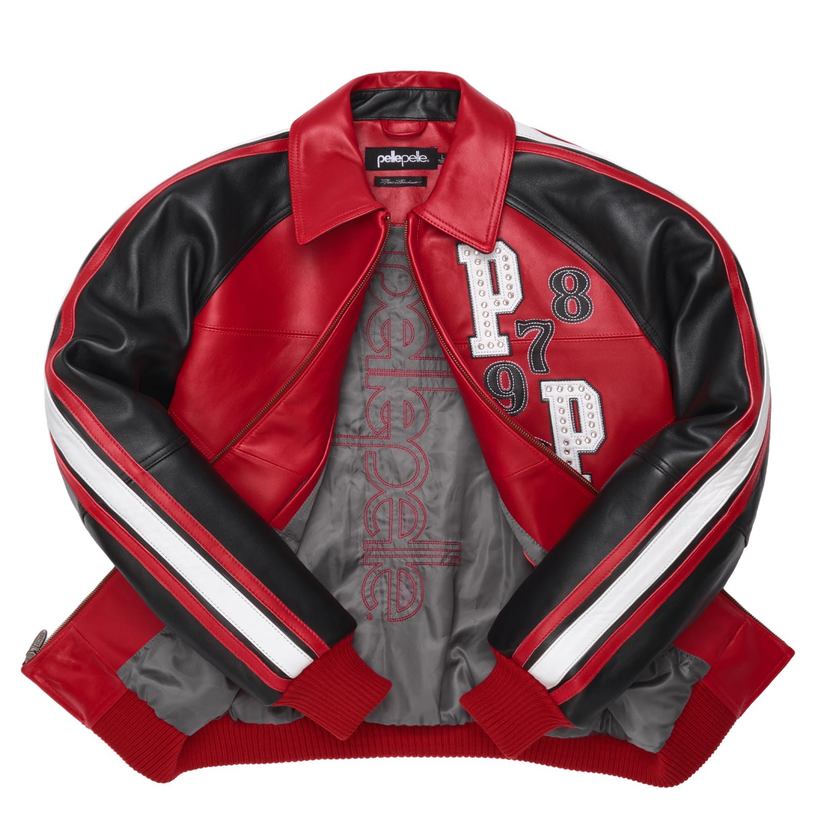 Pelle Pelle Soda Club Tiger Red & Black Leather Jacket