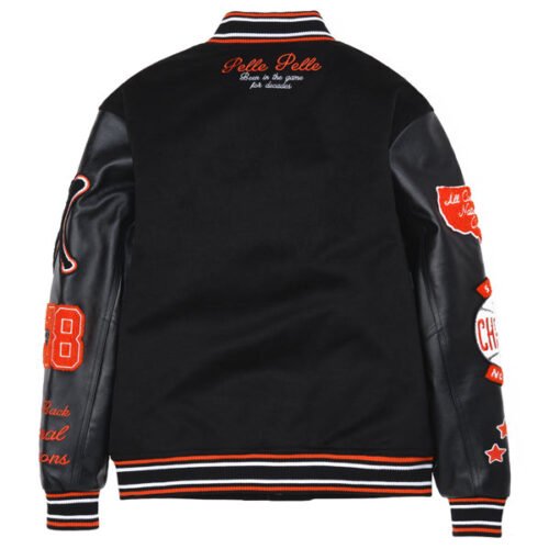 Alternative view of Pelle Pelle World Famous Black Wool & Leather Varsity Jacket
