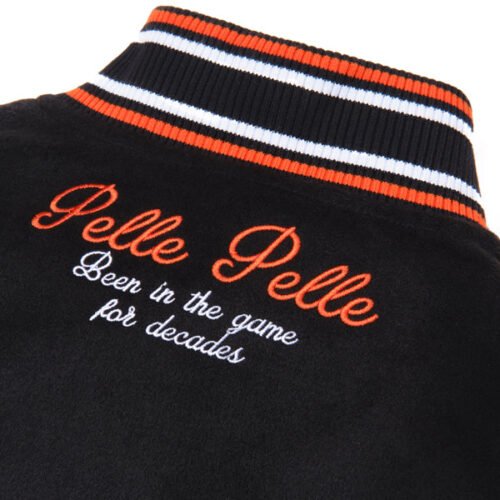 Pelle Pelle World Famous Black Wool & Leather Varsity Jacket - Image 9