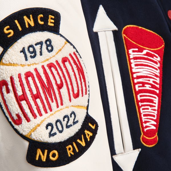 Pelle Pelle World Famous Wool and Leather Varsity Jacket - Image 4