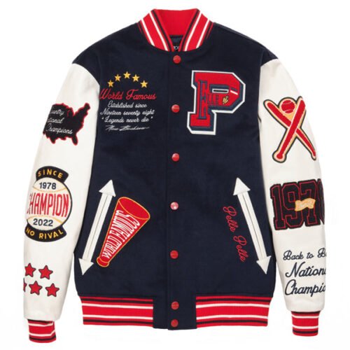 Pelle Pelle World Famous Wool and Leather Varsity Jacket