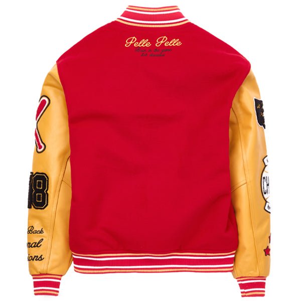 Pelle Pelle World Famous Red/Yellow Varsity Jacket - Image 2
