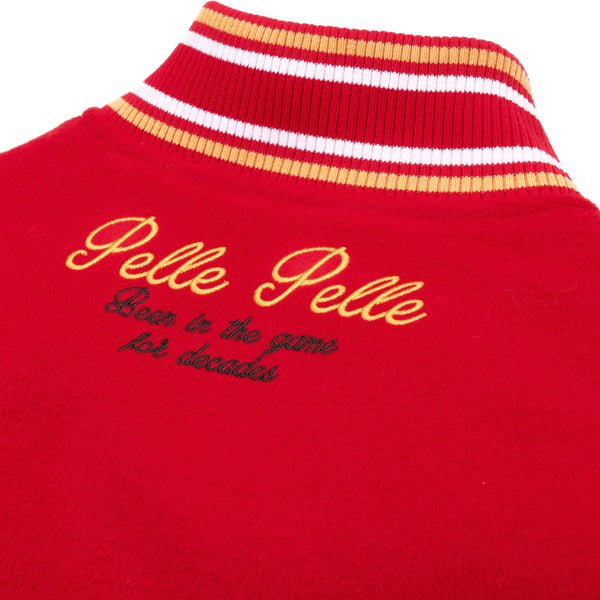 Pelle Pelle World Famous Red/Yellow Varsity Jacket - Image 8