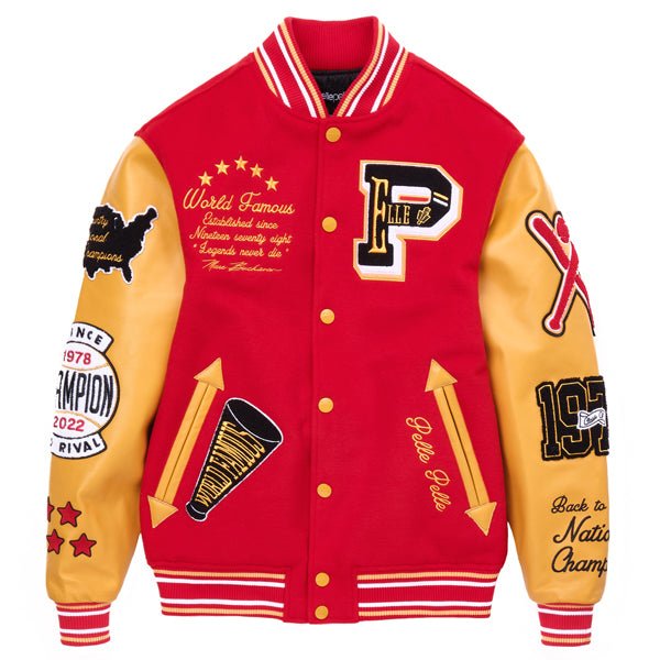 Pelle Pelle World Famous Red/Yellow Varsity Jacket