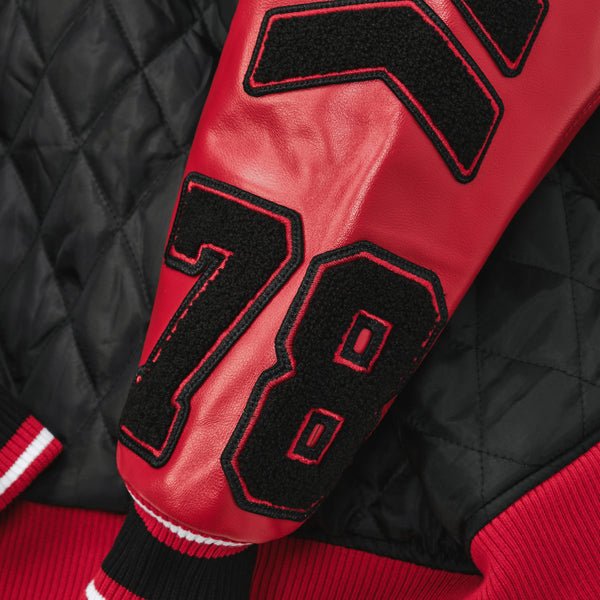 Pelle Pelle Black/Red Wool & Leather Varsity Jacket - Image 7
