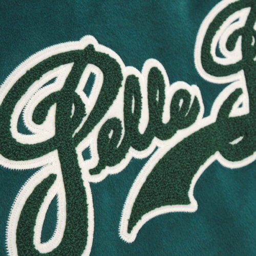 Pelle Pelle Green/White Wool & Leather Varsity Jacket - Image 8