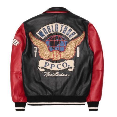 Alternative view of Pelle Pelle World Tour Red & Black Leather Jacket