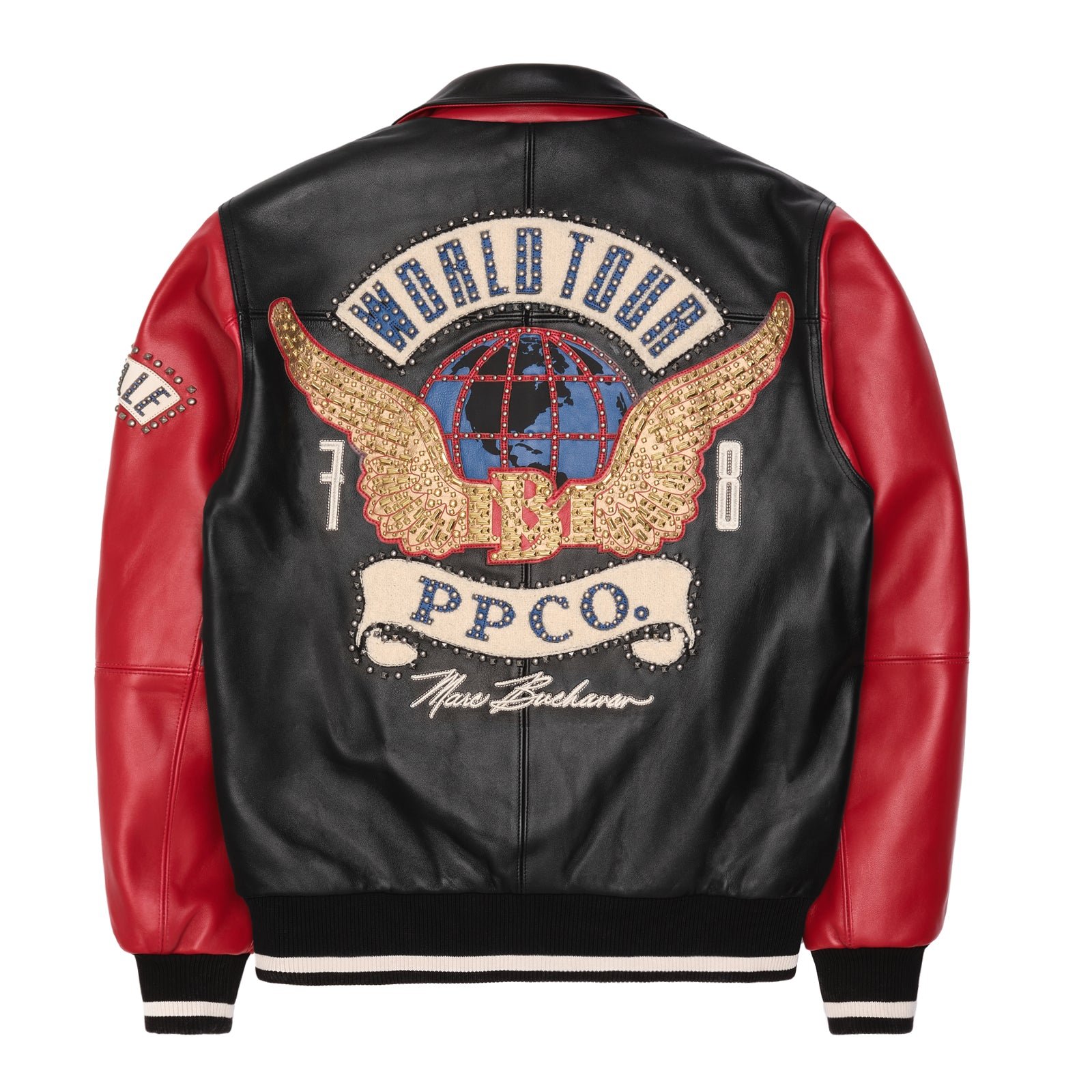 Pelle Pelle World Tour Red & Black Leather Jacket - Image 2