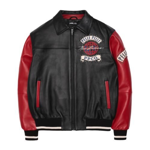 Pelle Pelle World Tour Red & Black Leather Jacket