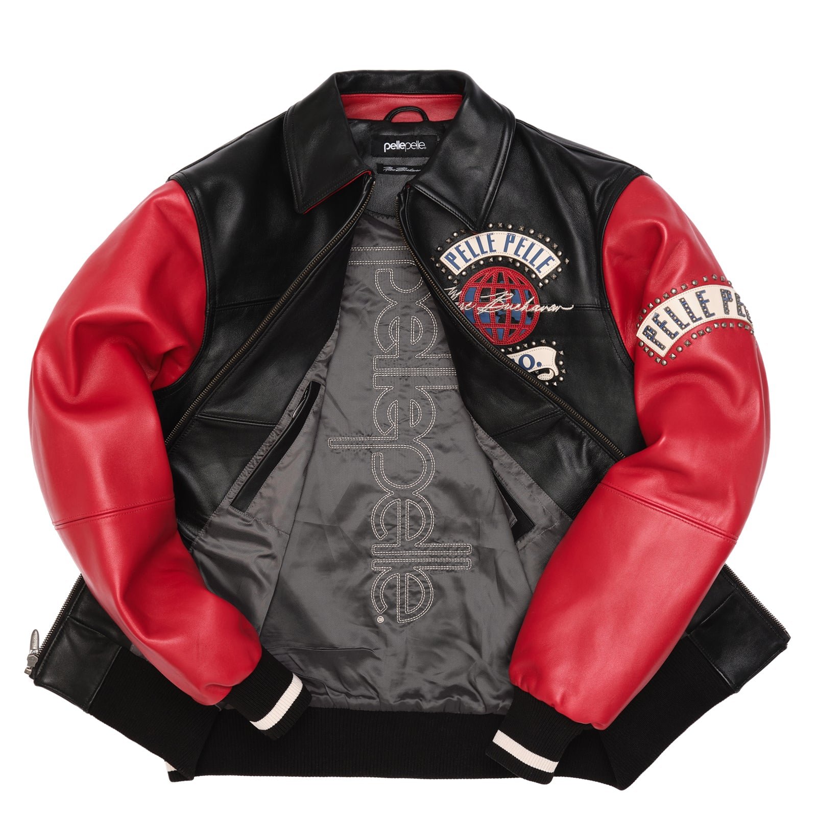 Pelle Pelle World Tour Red & Black Leather Jacket - Image 3