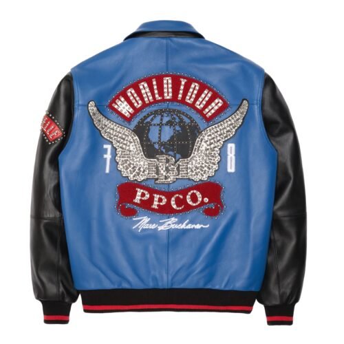 Alternative view of Pelle Pelle World Tour Royal & Black Leather Jacket