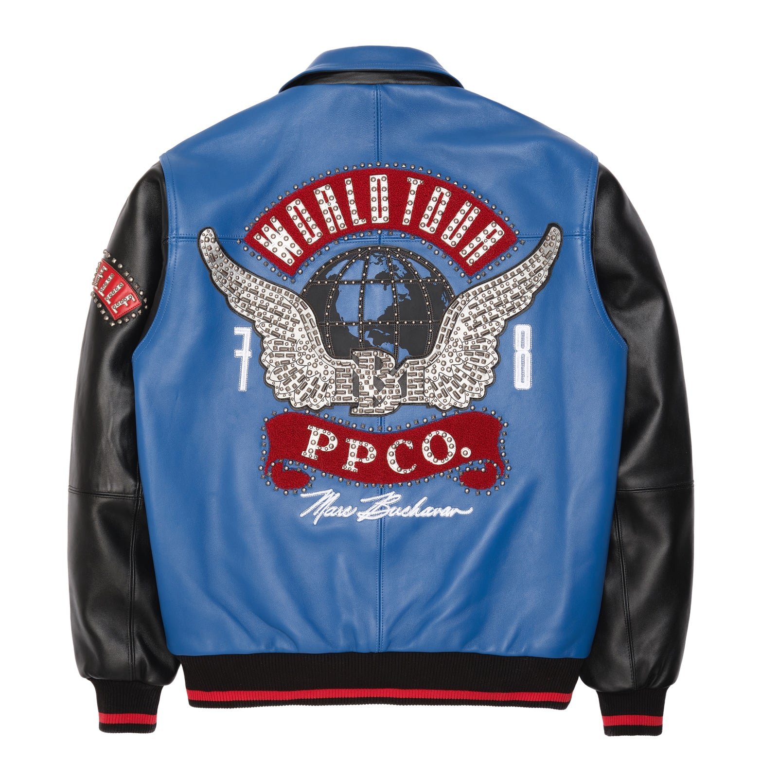 Pelle Pelle World Tour Royal & Black Leather Jacket - Image 2
