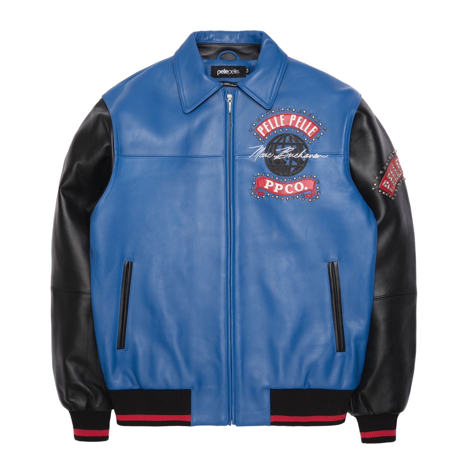 Pelle Pelle World Tour Royal & Black Leather Jacket
