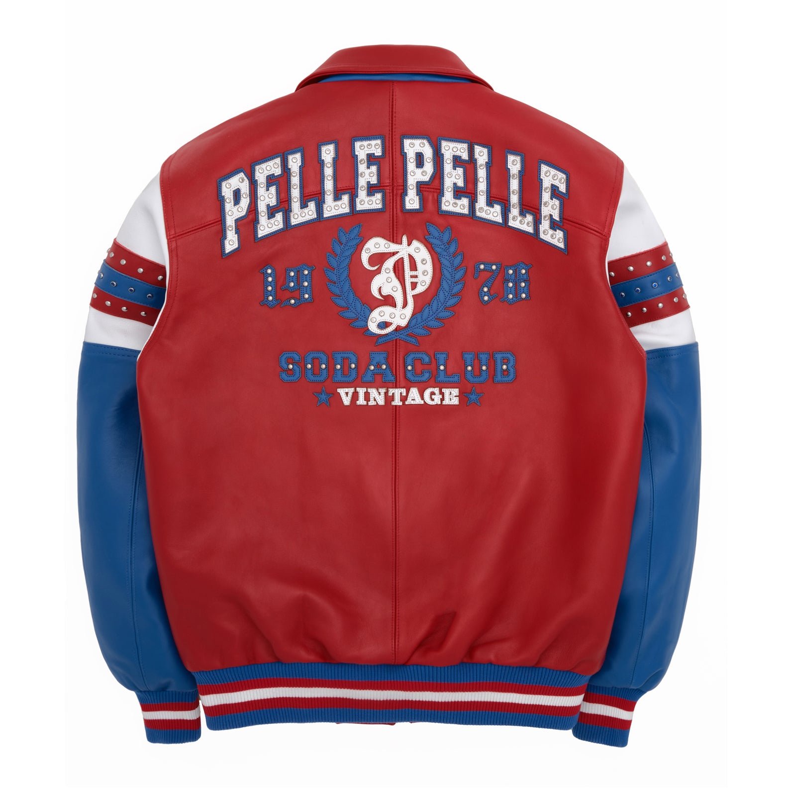 Pelle Pelle Arches Red & Royal Leather Jacket - Image 2