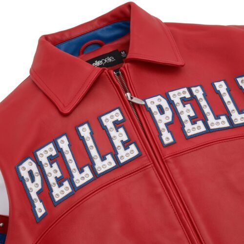 Pelle Pelle Arches Red & Royal Leather Jacket - Image 4