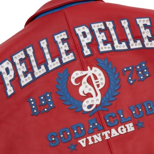 Pelle Pelle Arches Red & Royal Leather Jacket - Image 5
