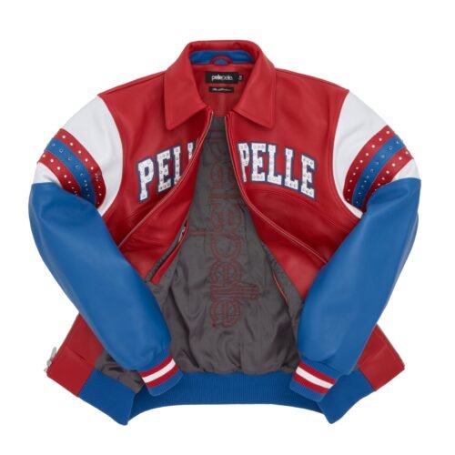 Pelle Pelle Arches Red & Royal Leather Jacket - Image 3