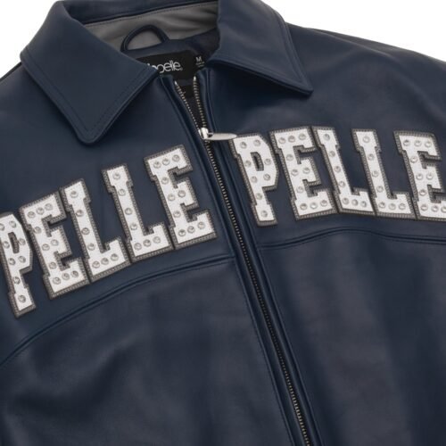 Pelle Pelle Arches Navy & Gray Leather Jacket - Image 4