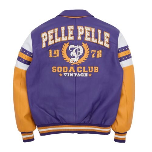 Alternative view of Pelle Pelle Arches Purple & Yellow Leather Jacket