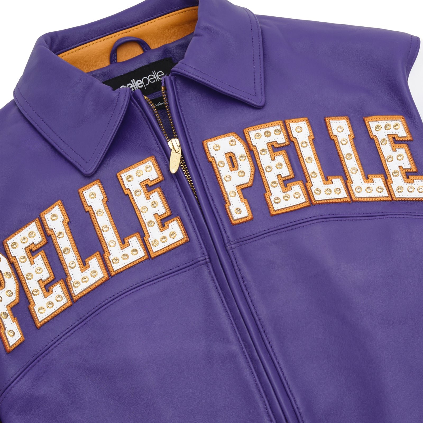 Pelle Pelle Arches Purple & Yellow Leather Jacket - Image 4