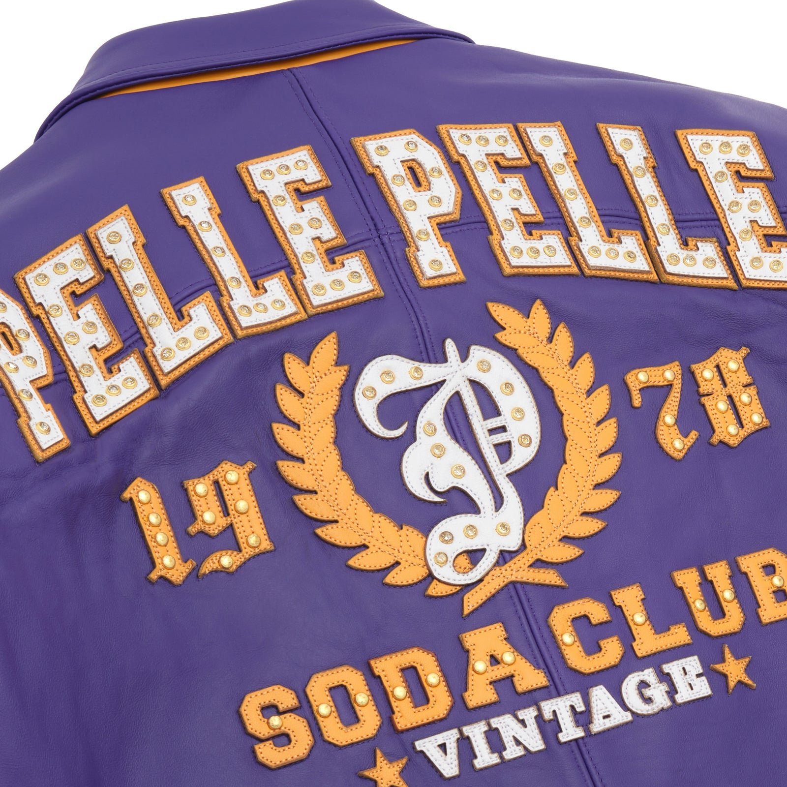 Pelle Pelle Arches Purple & Yellow Leather Jacket - Image 5