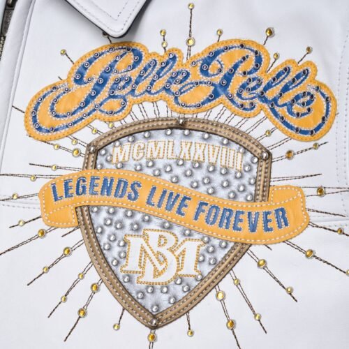 Pelle Pelle Legends Live Forever White Leather Jacket