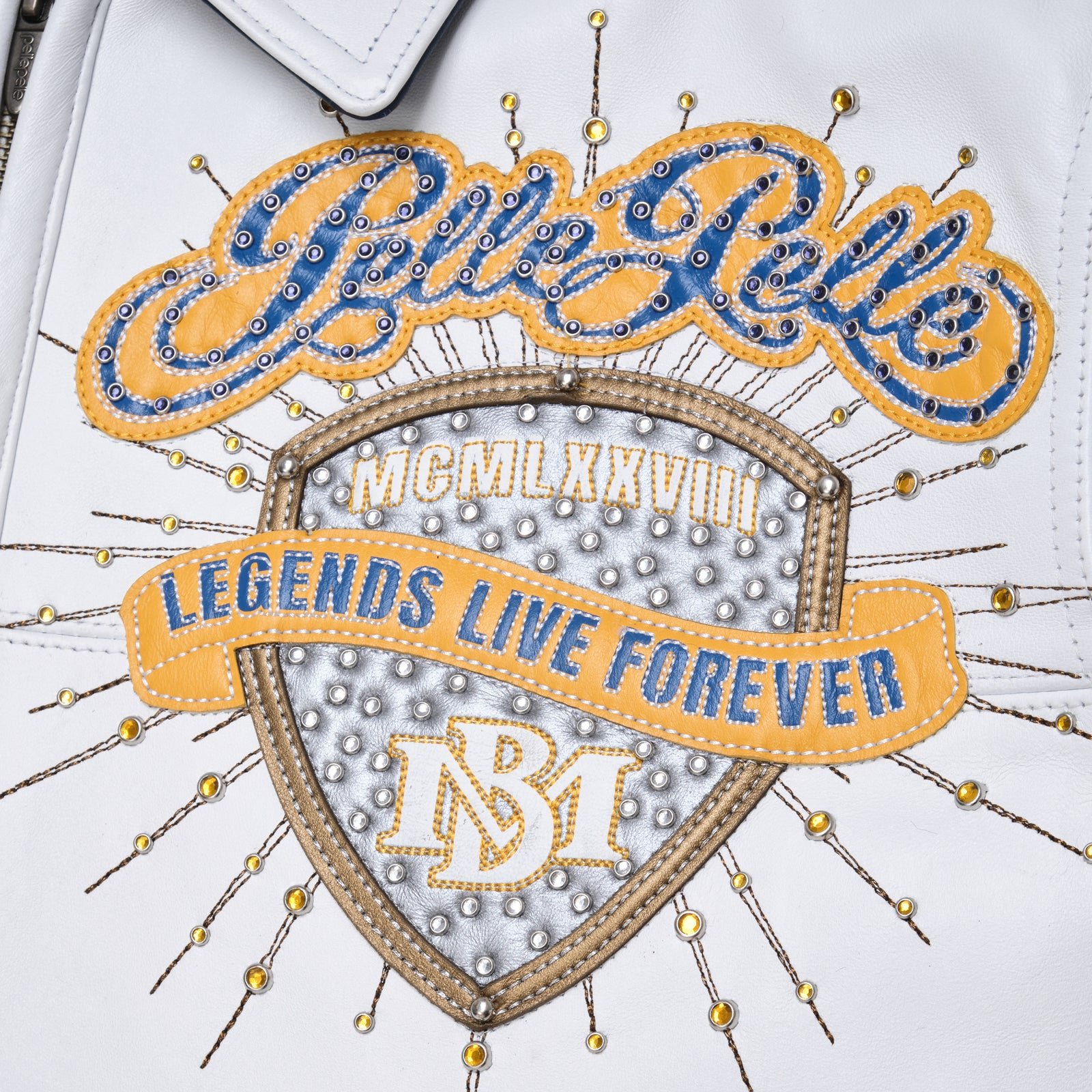 Pelle Pelle Legends Live Forever White Leather Jacket