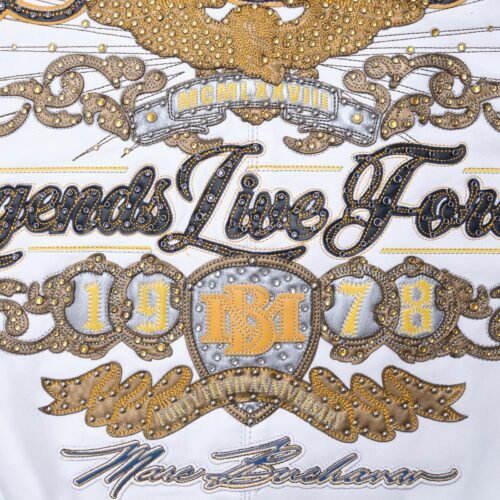 Pelle Pelle Legends Live Forever White Leather Jacket
