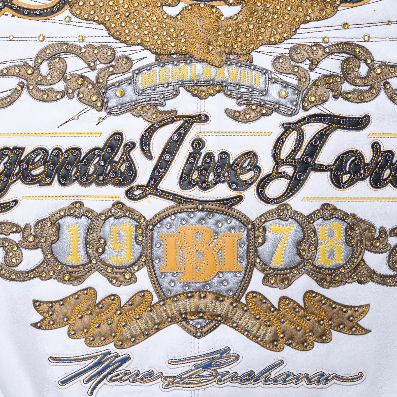Pelle Pelle Legends Live Forever White Leather Jacket