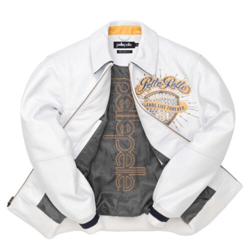 Pelle Pelle Legends Live Forever White Leather Jacket