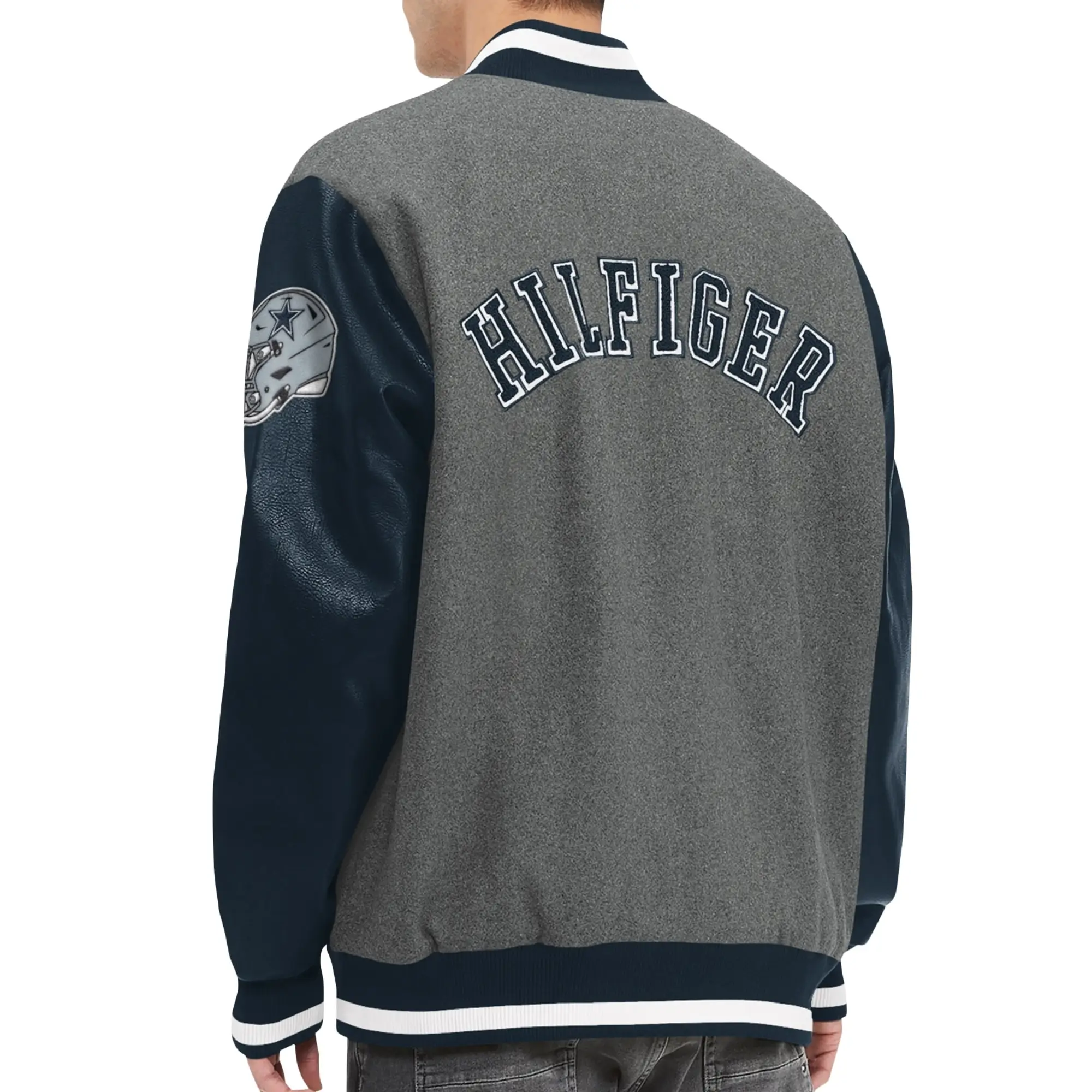 Dallas Cowboys Tommy Hilfiger Wool & Leather Varsity Jacket