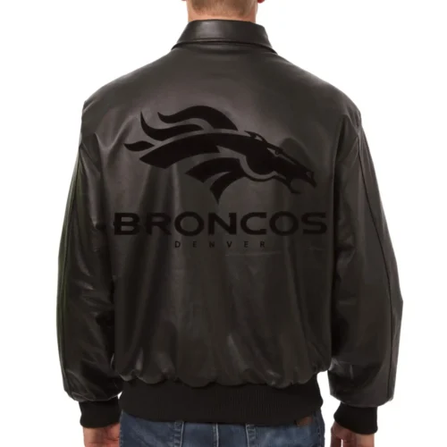 Denver Broncos Bomber Leather Varsity Jacket