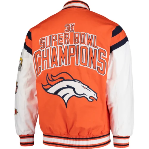 Denver Broncos G-III Sports by Carl Banks Satin Varsity Jacket