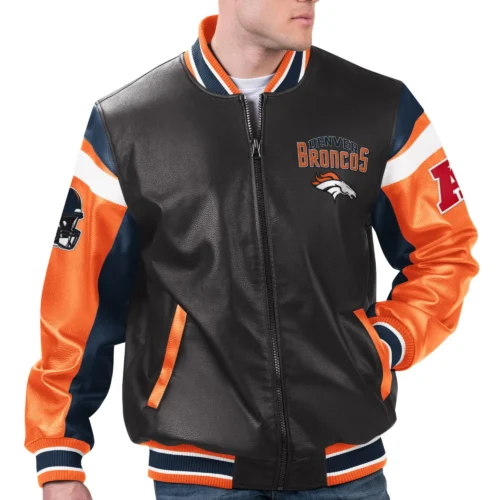 Denver Broncos G-III Sports by Carl Banks Zipper Varsity Jacket